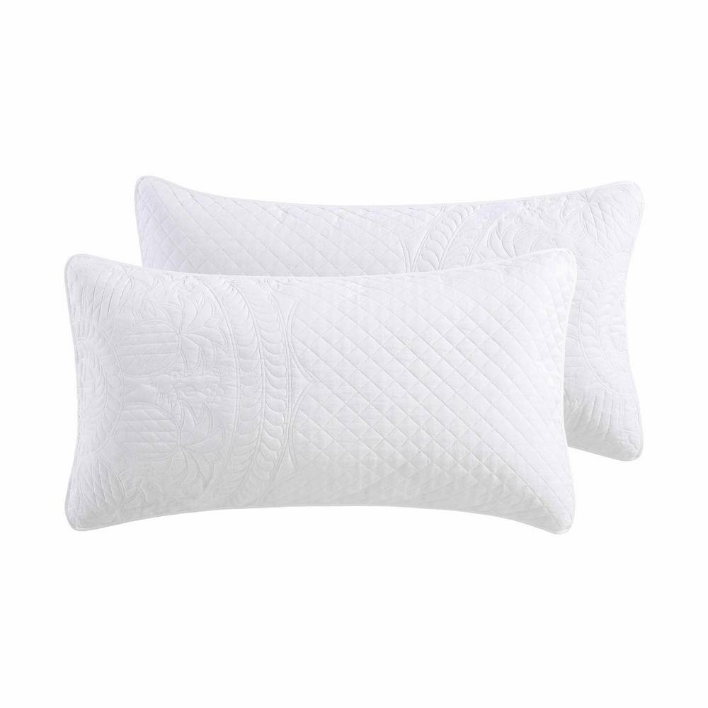 Tommy Bahama Pineapple Resort 2Piece White Cotton King Shams