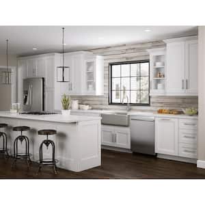 Newport Pacific White Plywood Shaker Assembled EZ Reach Corner Kitchen Cabinet Right 36 in W x 24 in D x 34.5 in H