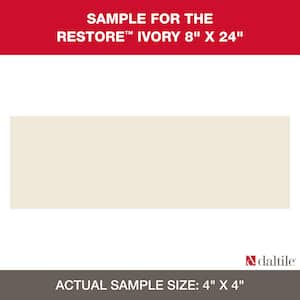 Restore Ivory 4 in. x 4 in. Glazed Ceramic Sample Tile