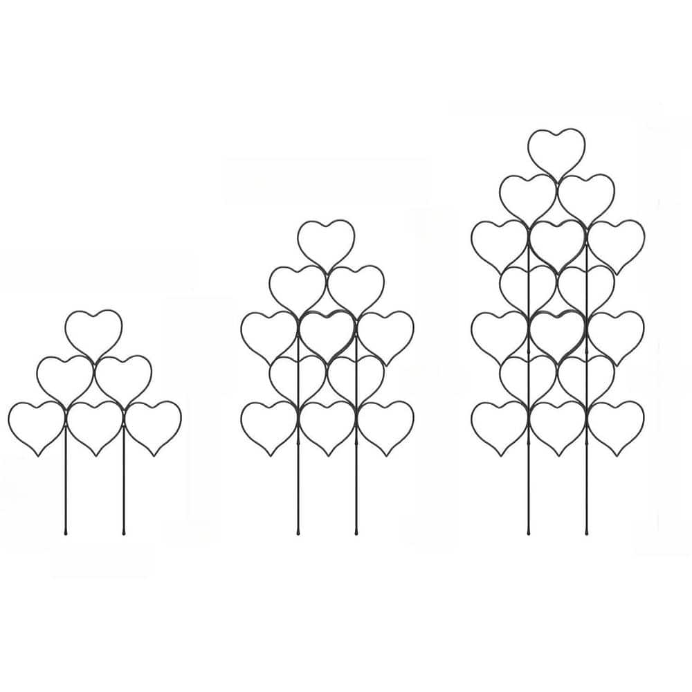Small Black Metal Indoor Plant Trellis Stackable Garden Trellis for Climbing Potted Vine Ivy Flower Support 3 Pack price history on PriceWatchPro