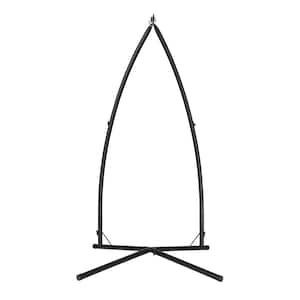 Boho Breeze 6.9 ft. Swinging Bungalow Chair Metal Hammock Stand in Black