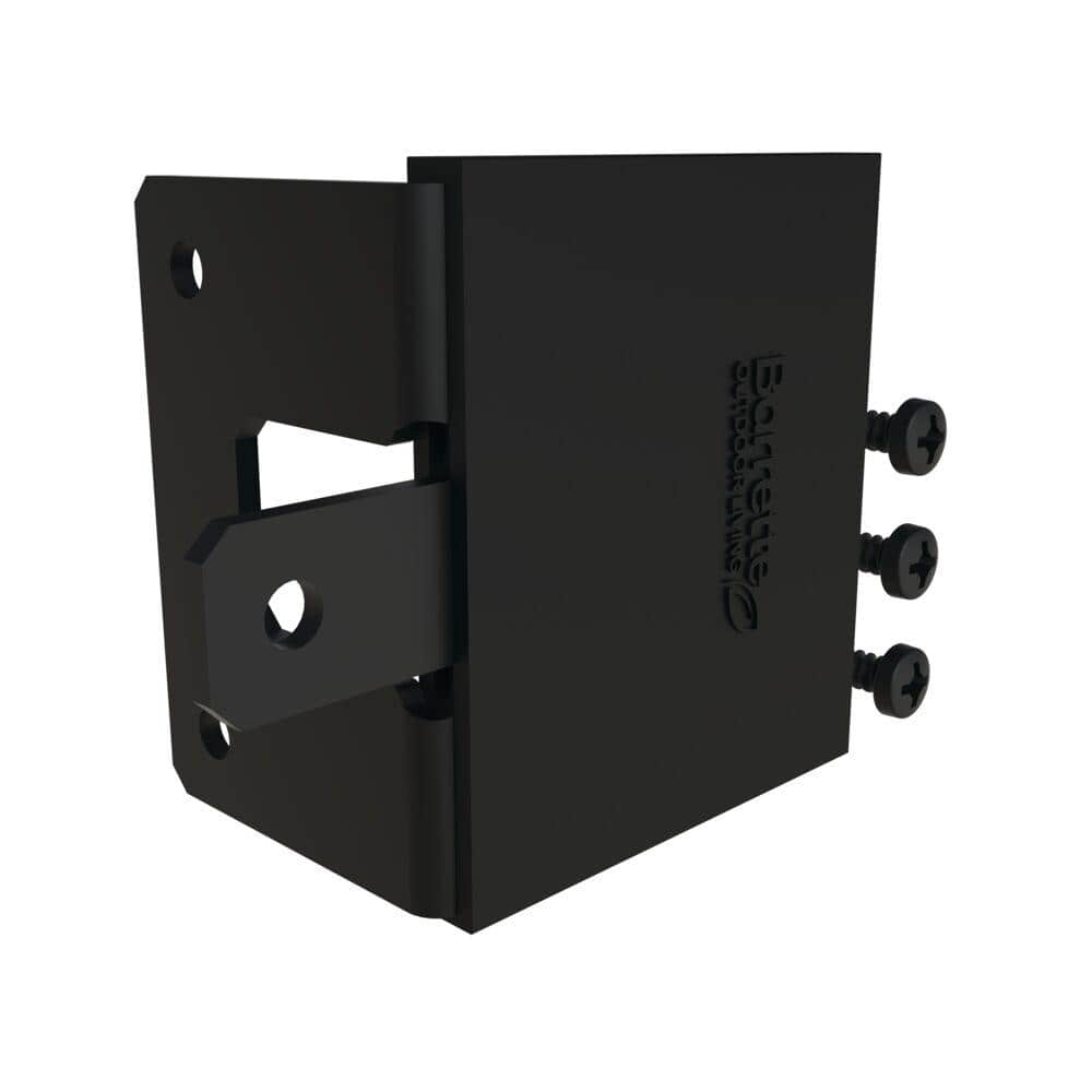 Black Steel Self-Closing Gate Stop for Fencing