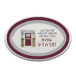 Mississippi State As for Me 18 in. Assorted Colors Oval Melamine Platter