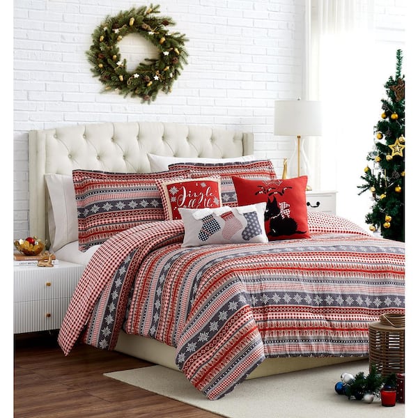 Southshore Fine Linens Cozy Cottage 6-Piece Microfiber Full / Queen Comforter Set