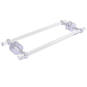 Clearview 18 in. Back to Back Shower Door Towel Bar with Twisted Accents in Satin Chrome