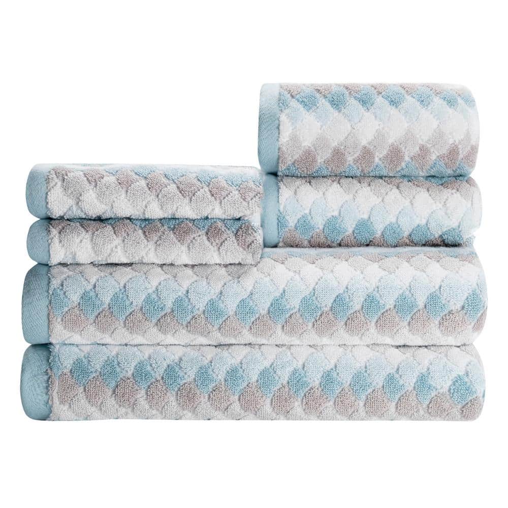 Caro Home Salina Seaglass Six Piece Towel Set 6PC1045T13058