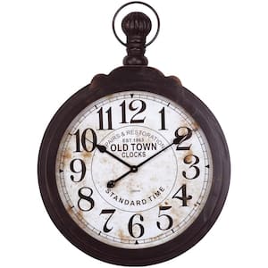 Old Town Black Wood Timepiece Wall Clock