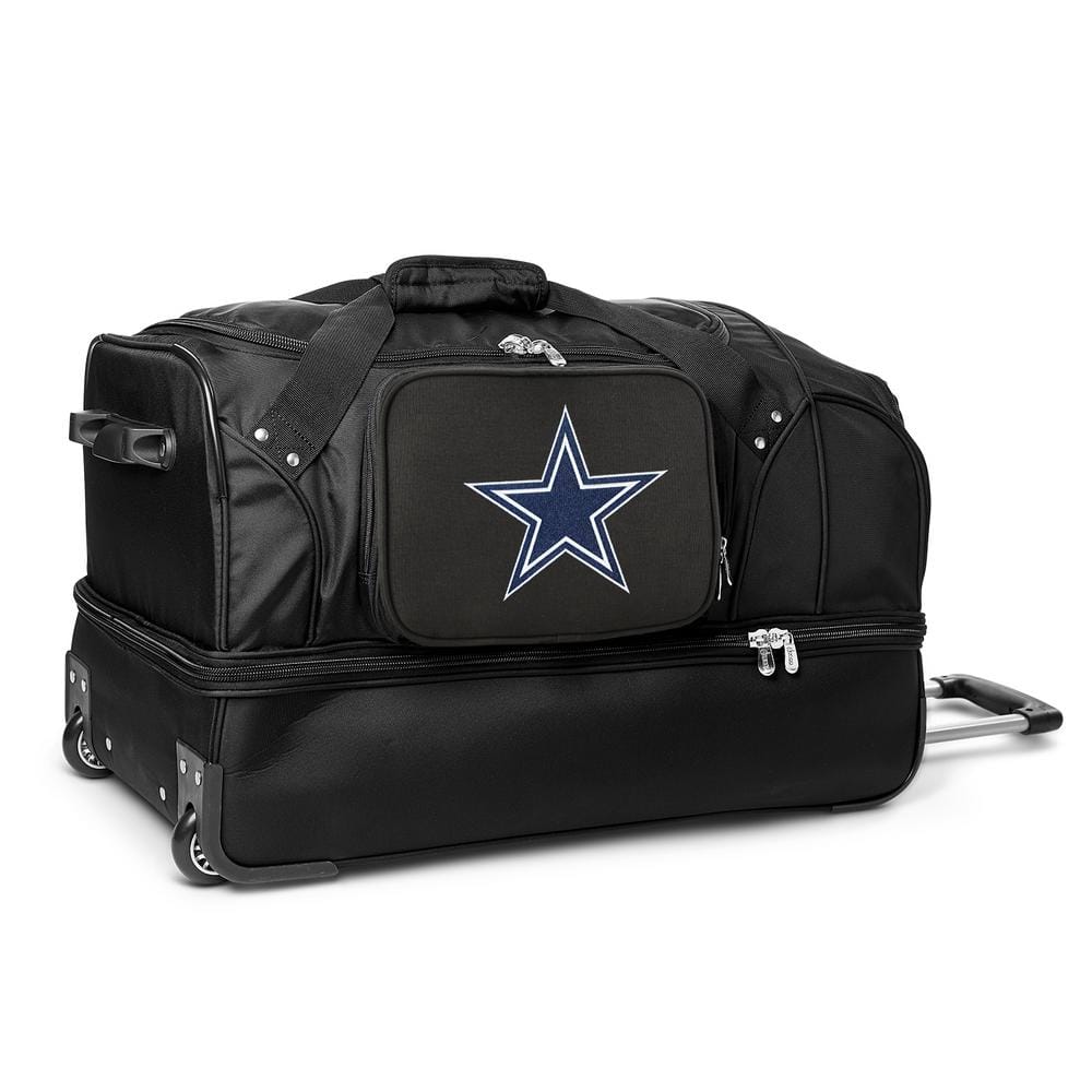 Denco NFL Dallas Cowboys 27 in. Black Rolling Bottom Duffel Bag NFDCL300 -  The Home Depot