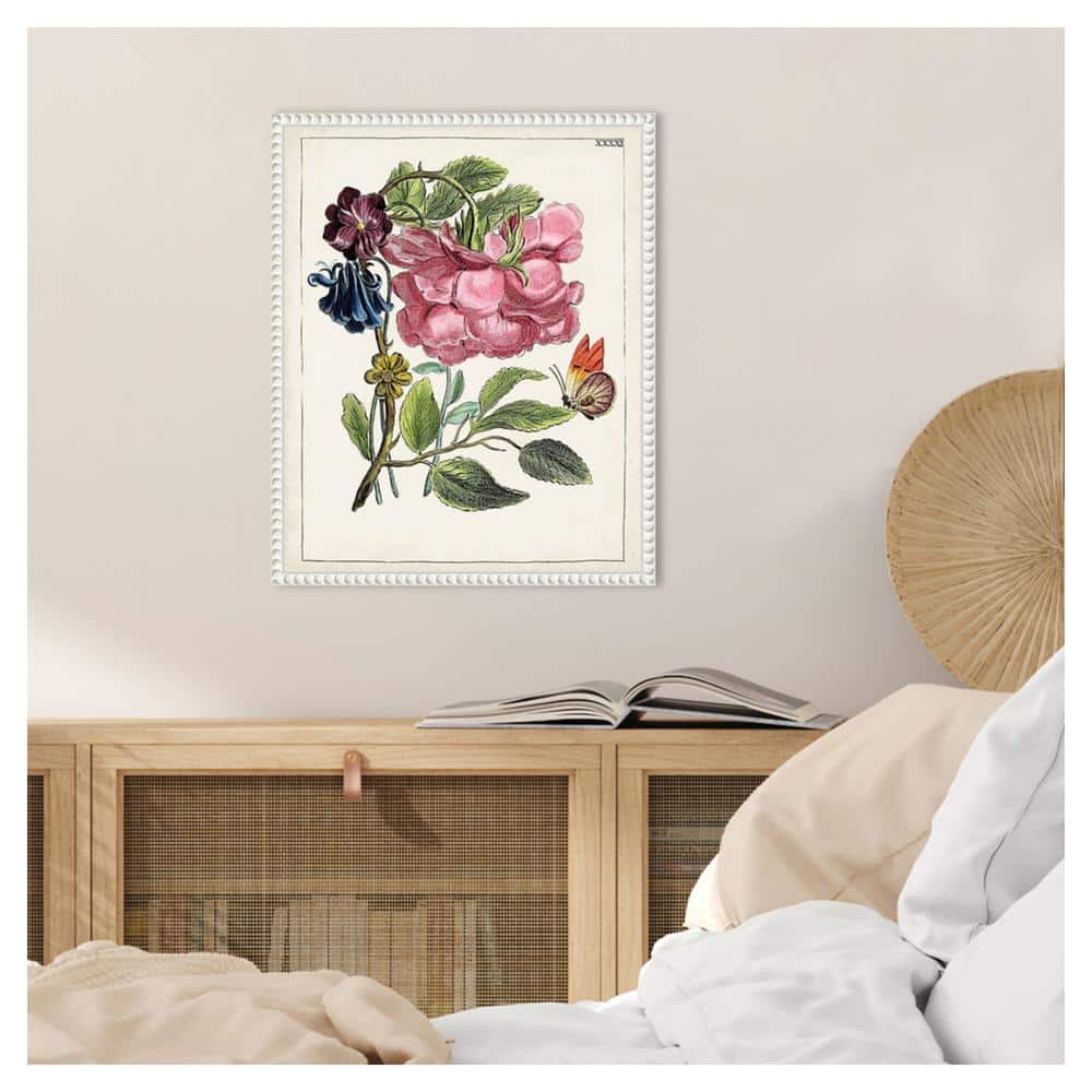 Dutch Florals XII White Framed Canvas Wall Art Print