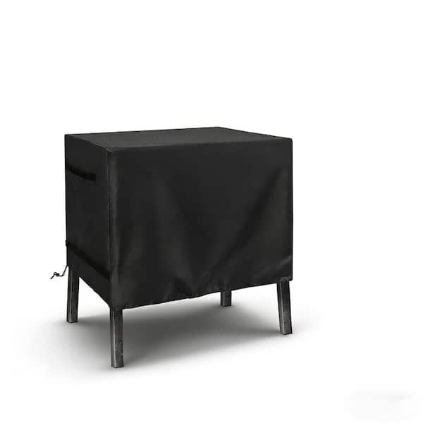 Waterproof Outdoor Black BBQ Grill Cover with Handles & Straps