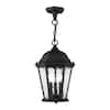 Livex Lighting Hamilton 3 Light Textured Black Outdoor Pendant Lantern 