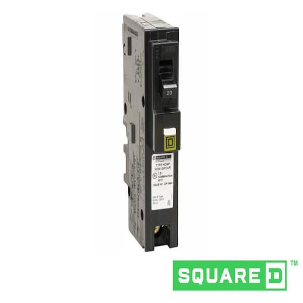 Square D Homeline 20 Amp Single-Pole Plug-On Neutral Combination