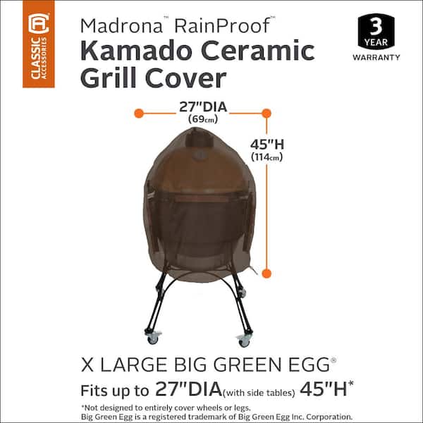 Madrona 27 in. Dia x 45 in. H Kamado Ceramic Grill Cover in Dark Cocoa