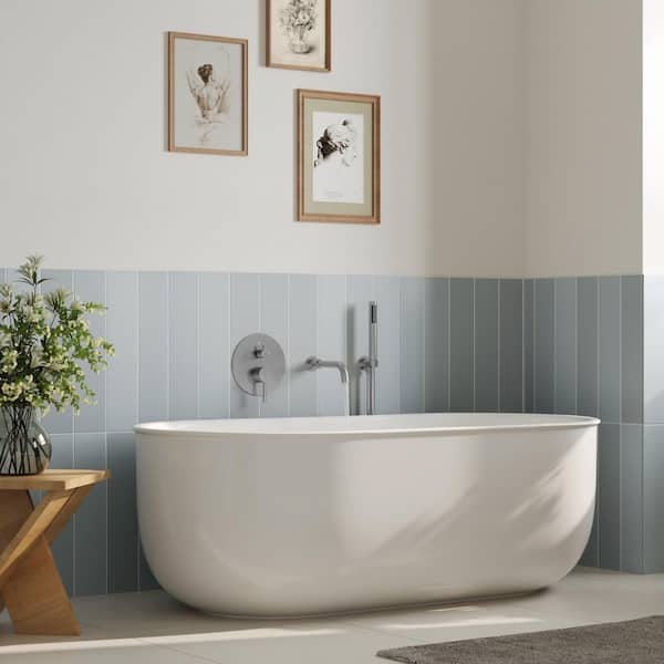ClassicRain Single Handle 2-Spray Tub and Shower Faucet 2.5 GPM in. Brushed Nickel Stainless Steel Valve Included