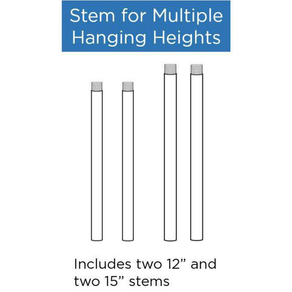 Silver Ridge Steel Mini-Pendant Stem Extension Kit