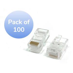Category 5E RJ45 Modular Connector Clear (100-Pack)