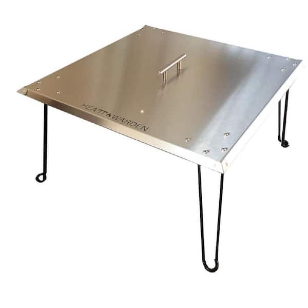 Heat Warden 13 in. H x 24 in. W x 24 in. D Fire Pit Heat Deflector in Stainless Steel