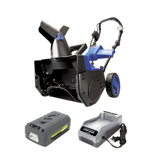 Snow Joe 18 in. 40-Volt Single-Stage Hybrid Cordless Electric Snow Blower Kit with 4.0 Ah Battery + Charger