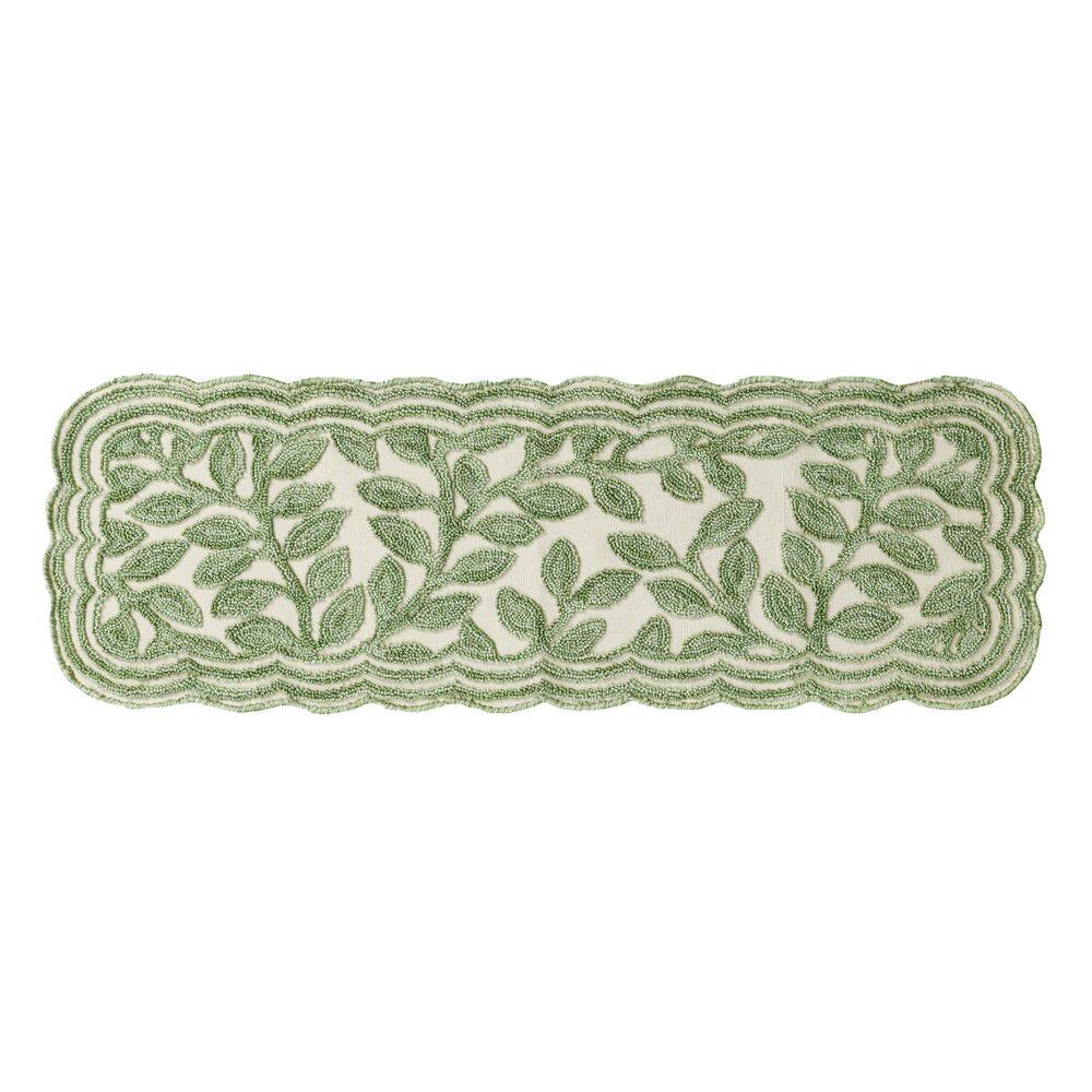 Leaf Vine 2 ft. x 5 ft. Sage Green Floral Area Rug price history on PriceWatchPro