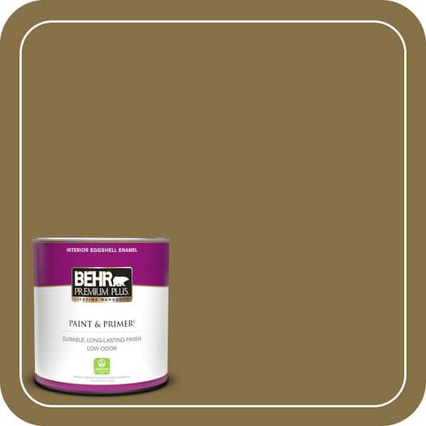 BEHR PREMIUM PLUS 1 qt. #370F-7 Pinetop Eggshell Enamel Low Odor Interior Paint & Primer