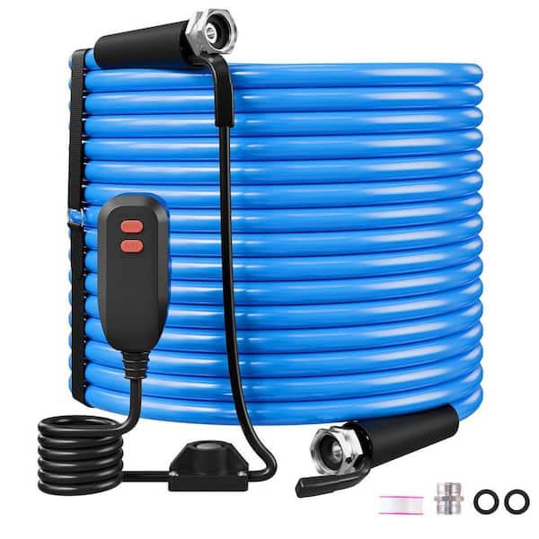 100ft. Heated Water Hose for RV Smooth Surface, with Leakage Protection GFCI, Built-in Thermostat, Freeze and Leak-Proof