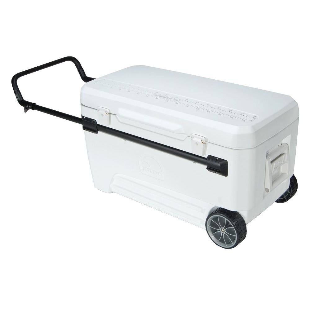 Igloo Glide Pro 110 Qt Cooler 2 Wheeled With Retractable Handles 45184 The Home Depot Igloo Glide Pro 110 Qt Cooler 2 Wheeled With Retractable Handles 45184 The Home Depot
