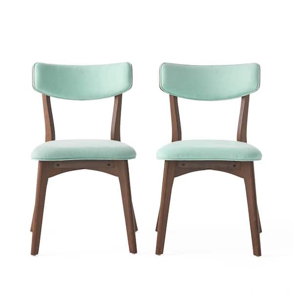 Noble House Chazz Mint Fabric Upholstered Dining Chair (Set of 2)
