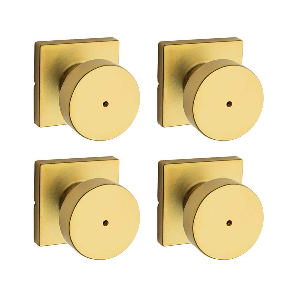 Pismo Satin Brass Privacy Square Bed/Bath Door Knob 4-Pack price history on PriceWatchPro