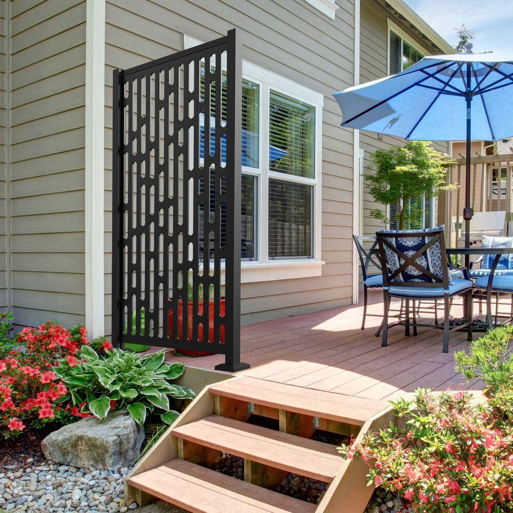 Matte Black Aluminum Decorative Screen Panel Frame Kit
