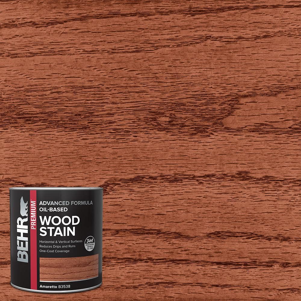 BEHR 1 qt. TIS001 Amaretto Transparent OilBased Advanced Formula