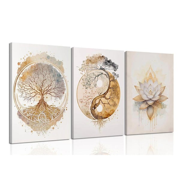 16 L in. x 12 W in. Tree of Life Canvas Wall Art: Lotus Zen Yin
