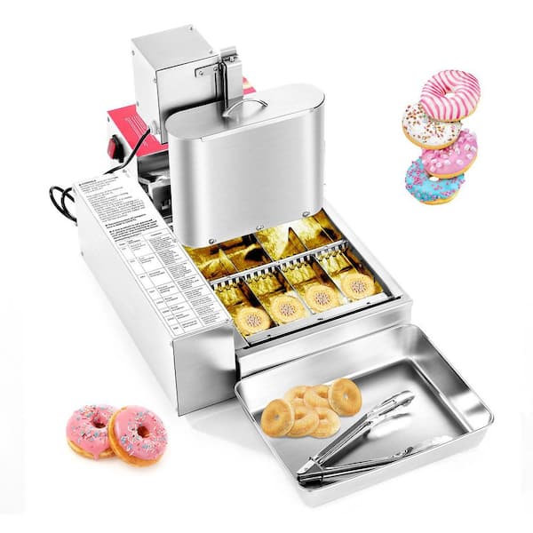 Commercial 1 Piece 4 Rows, 240-Piece /hour, Electric High Power, Stainless Steel, Kitchen Donuts Making Machine Set