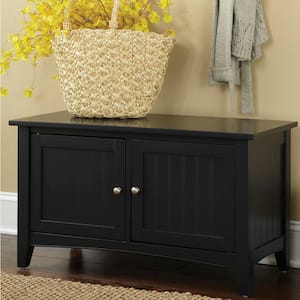Shaker Cottage Charcoal Gray Storage Bench