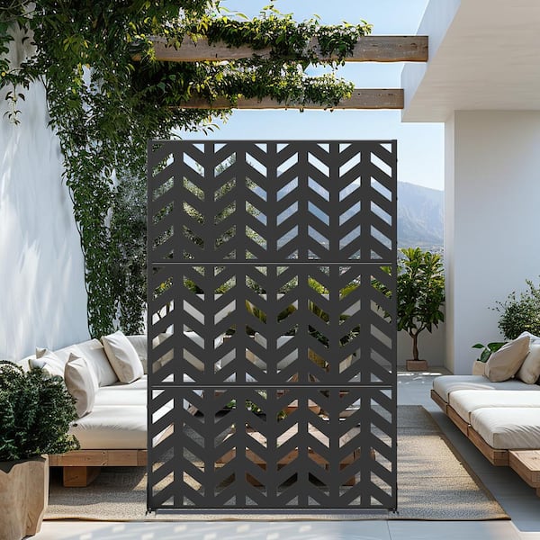 FENCY Keith 72 in. Galvanized Metal Outdoor Privacy Screens Outdoor ...