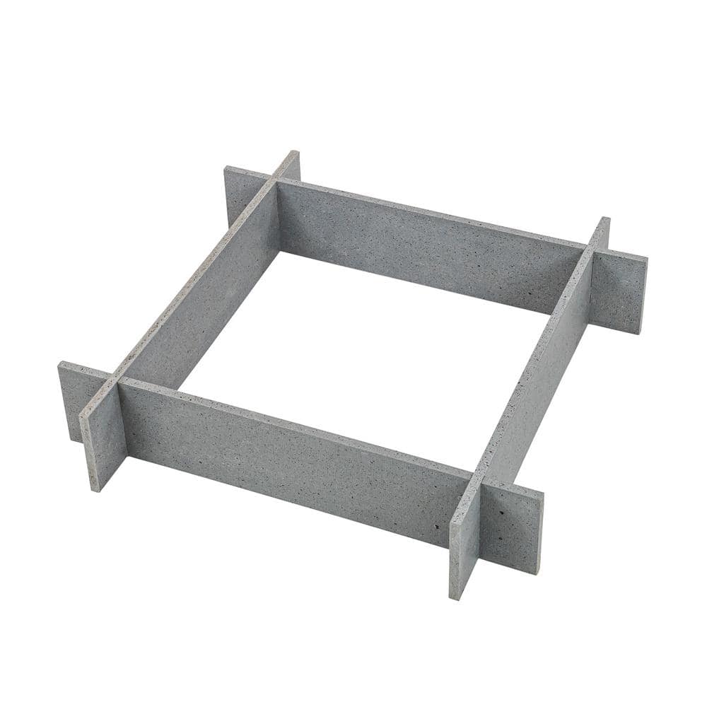 2 ft. x 2 ft. Stone Gray Color Recyclable Plastic Raised Garden Box 5