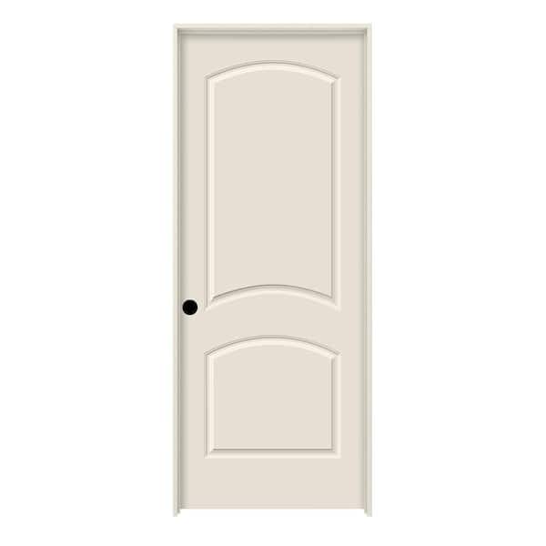 JELD-WEN 32 in. x 80 in. Primed Right-Hand C2050 2-Panel Arch Top Premium Composite Single Prehung Interior Door