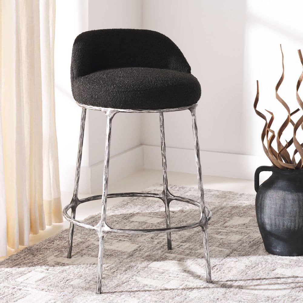 Woodsen 31.3 in. H Black Bar Stool price history on PriceWatchPro