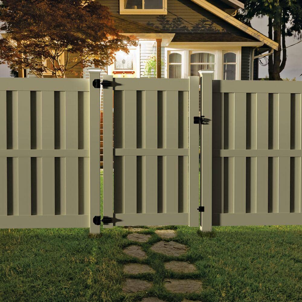 Sand Vinyl Solar-Powered Contemporary Post Cap with Beveled Design