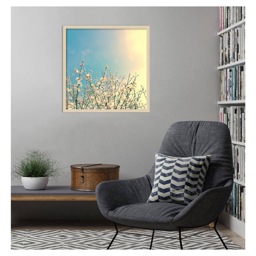 Springing Pink I Framed Graphic Art Print in Svelte Natural