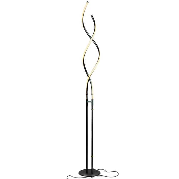 Brightech Embrace 60 in. Classic Black Industrial 2-Light LED Energy  Efficient Floor Lamp with Built-In 3-Way Dimmer Function YP-RY1Z-9X9A - The  Home Depot