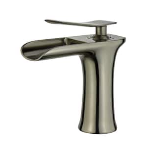 Logrono Single Hole Single-Handle Bathroom Faucet in Brushed Nickel