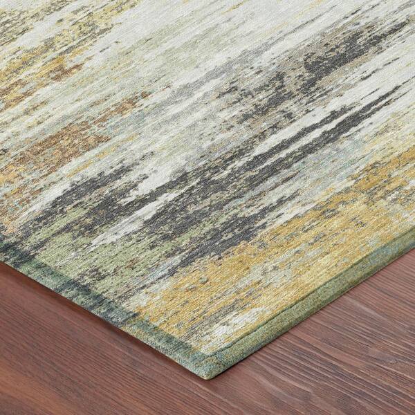 Chantille Machine Washable Indoor/Outdoor Abstract ACN2766 Tin 10 ft. x 14 ft. Area Rug