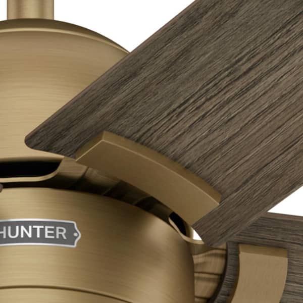 Hunter - Erling 52 in. ENERGY STAR Luxe Gold Indoor Ceiling Fan with LED Light Kit and Handheld Remote