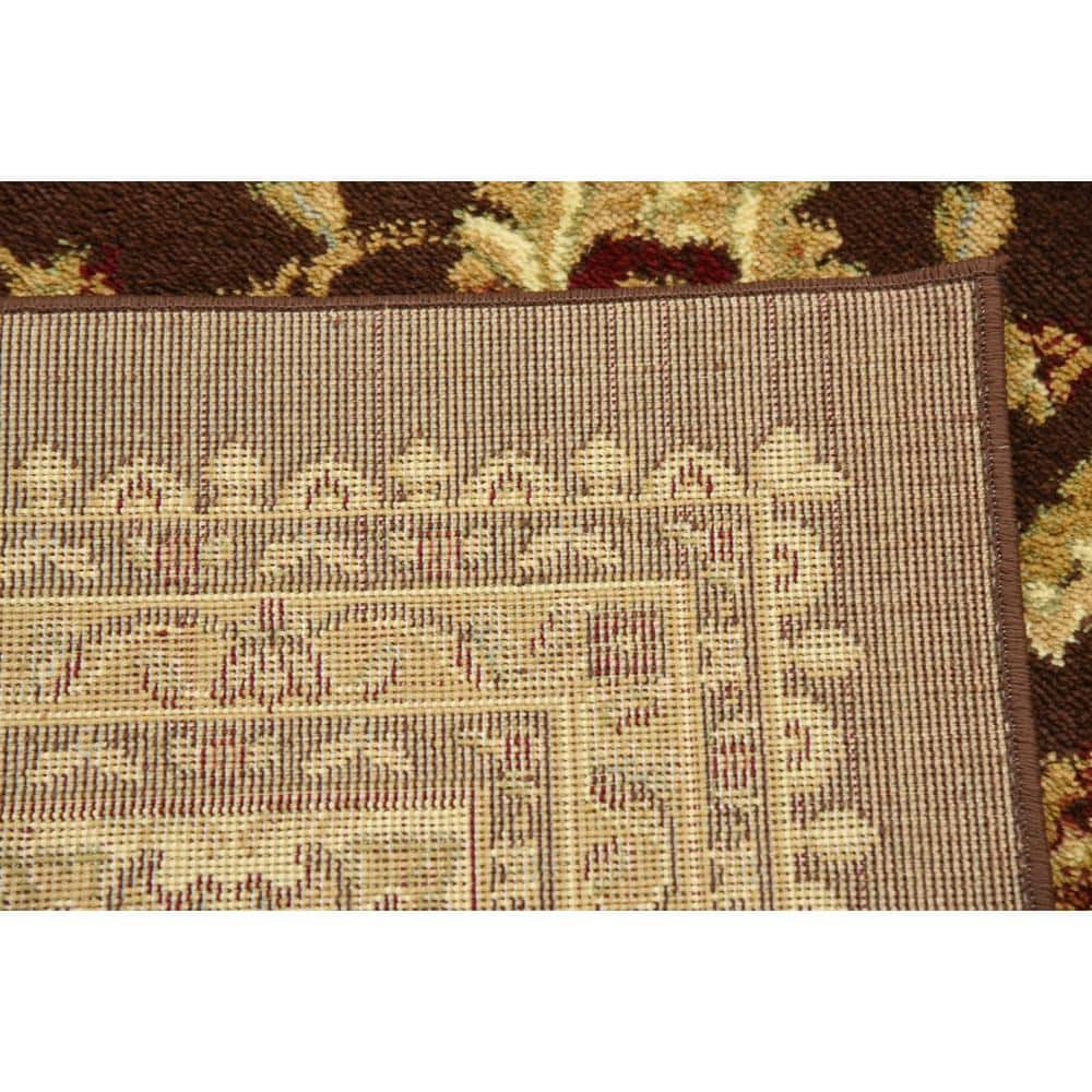 Brown Rectangular Stain-Resistant Synthetic Indoor Rug 7'10 x 10'