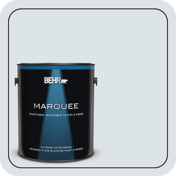 BEHR MARQUEE 1 gal. #ICC-36 Serene Satin Enamel Exterior Paint & Primer