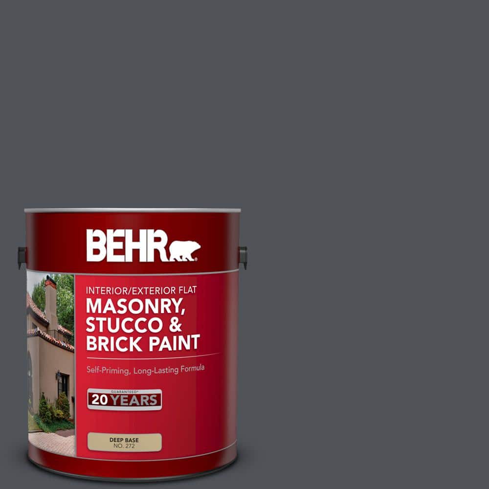 1 gal. #N510-6 Orion Gray Flat Interior/Exterior Masonry, Stucco and Brick 