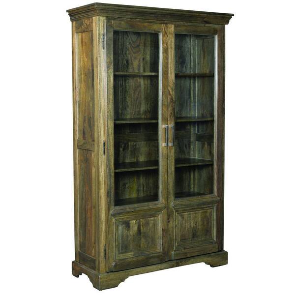 Yosemite Home Decor 18 in. x 47 in. with 2-Glass Panel Door Big Cabinet in Charcoal Green