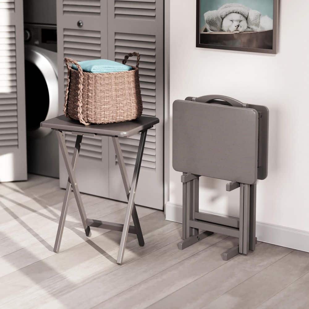 Alex 14.57 In Oyster Gray 5-Pc Snack/End Table Set - thumbnail 7