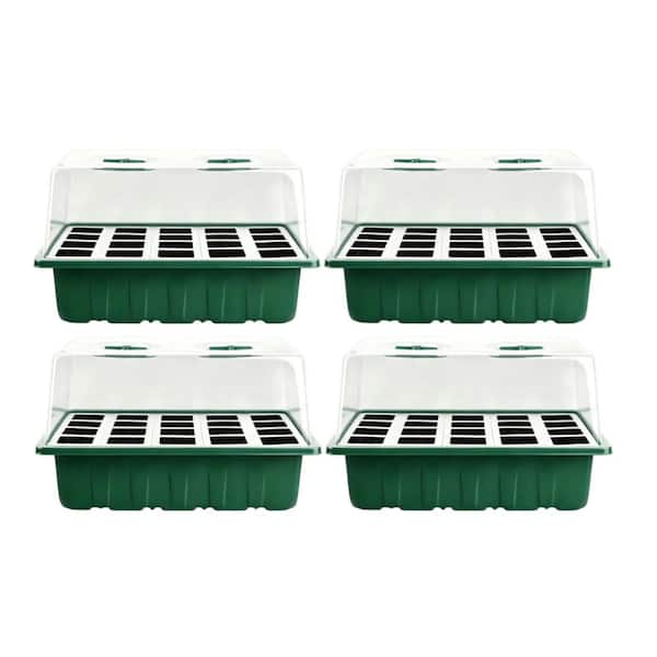 Outdoor Seed Starter Kits Trays & Domes 4-Pack