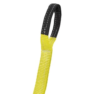 30 ft. 5,000 lb. Working Load Limit Yellow Recovery Tow Rope Strap with Loop Ends